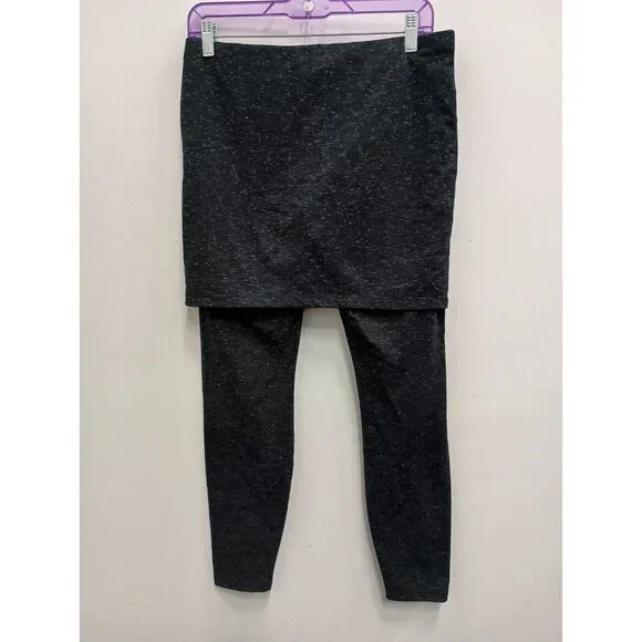 CAbi Womens Skirted M Legging Small Gray Space Dye Ankle Activewear #3210 - Picture 3 of 8